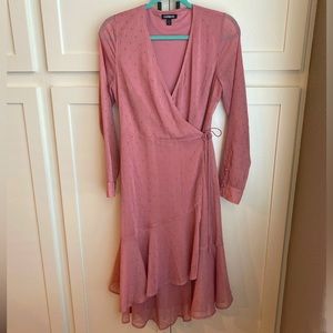 SOLD - Express Long Sleeve Tiered Wrap Dress